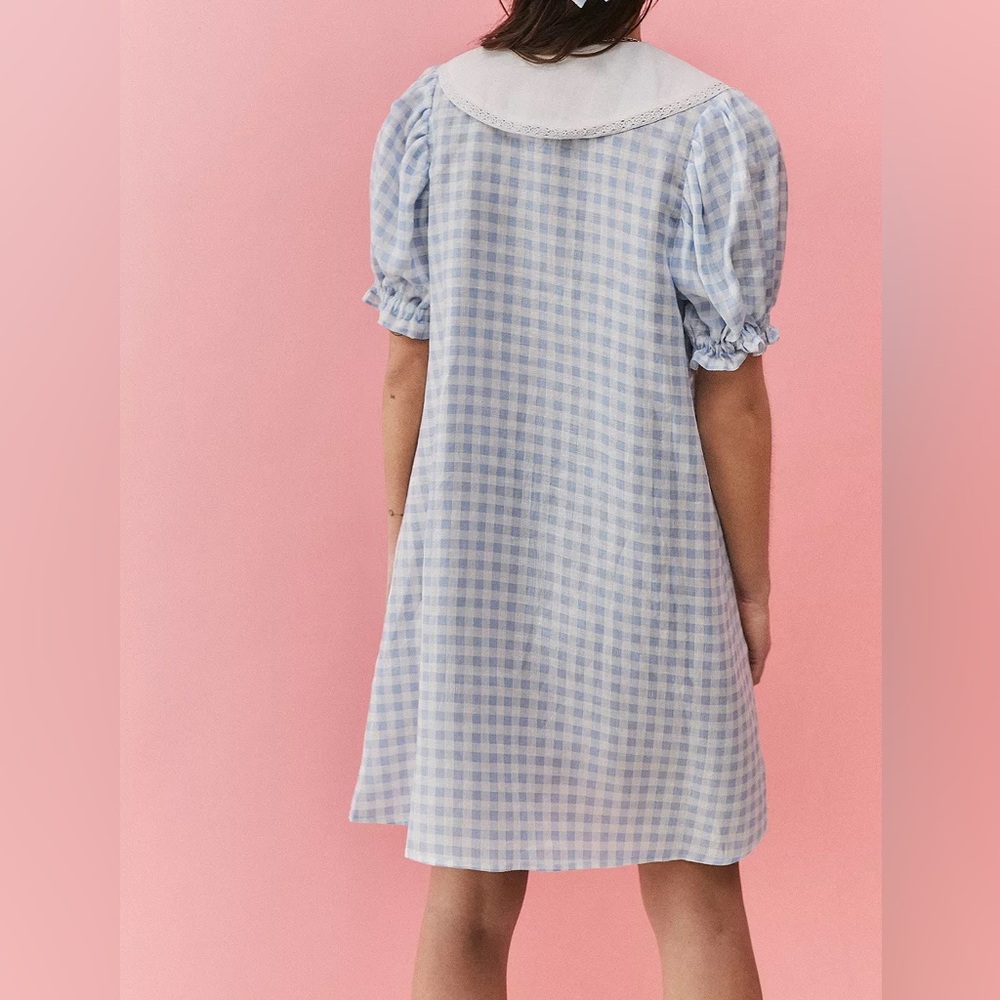 NWOT Sleeper Marie Linen Mini Dress Blue | S - Picture 3 of 14